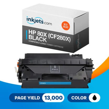 HP 80X (CF280X) Black Compatible Jumbo Toner Cartridge