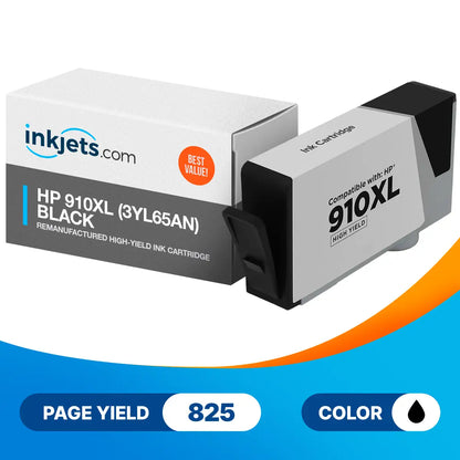 HP 910XL (3YL65AN) Black Remanufactured High-Yield Ink Cartridge