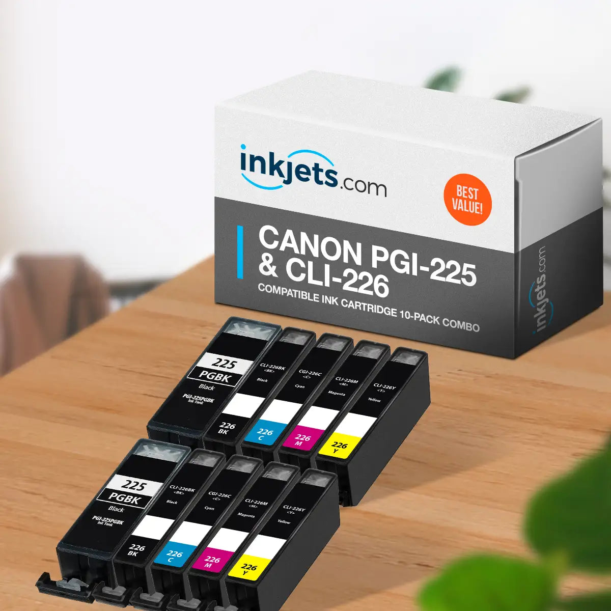 Canon PGI-225 & CLI-226 Compatible Ink Cartridge 10-Pack Combo