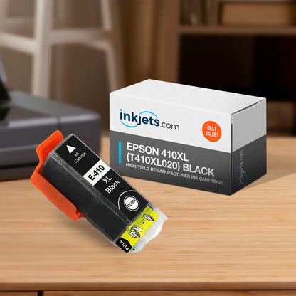 Epson 410XL (T410XL020) Black High-Yield Remanufactured Ink Cartridge
