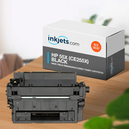 HP 55X (CE255X) Black High-Yield Remanufactured Toner Cartridge