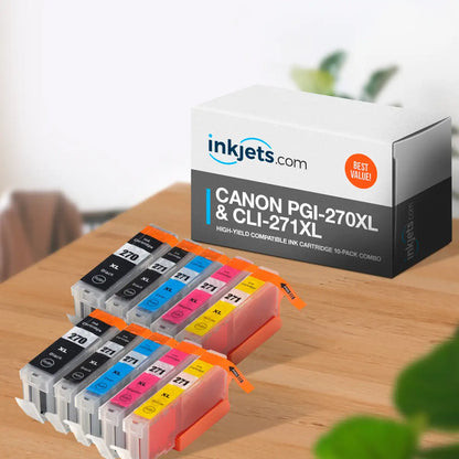 Canon PGI-270XL & CLI-271XL High-Yield Compatible Ink Cartridge 10-Pack Combo