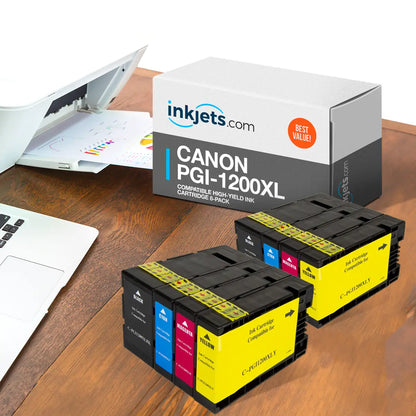 Canon PGI-1200XL Compatible High-Yield Ink Cartridge 8-Pack