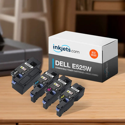 Dell E525w Compatible Toner Cartridge 4-Pack Combo