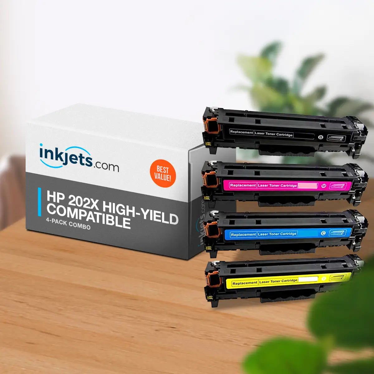 HP 202X High-Yield Compatible 4-Pack Combo