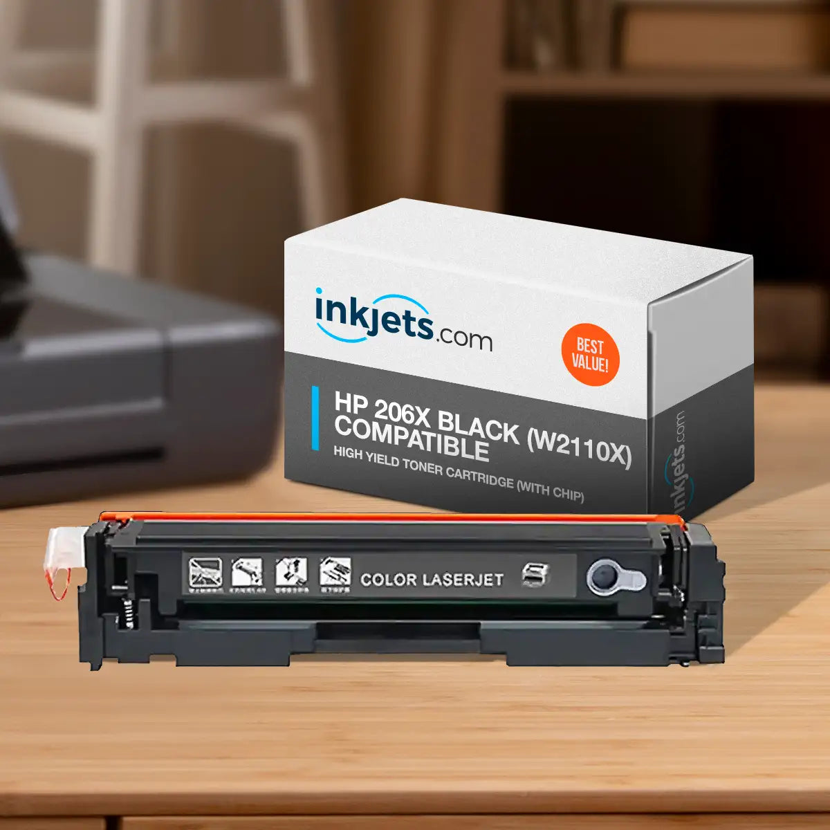 HP 206X Black (W2110X) Compatible High Yield Toner Cartridge (With Chip)