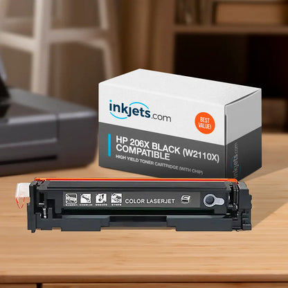 HP 206X Black (W2110X) Compatible High Yield Toner Cartridge (With Chip)