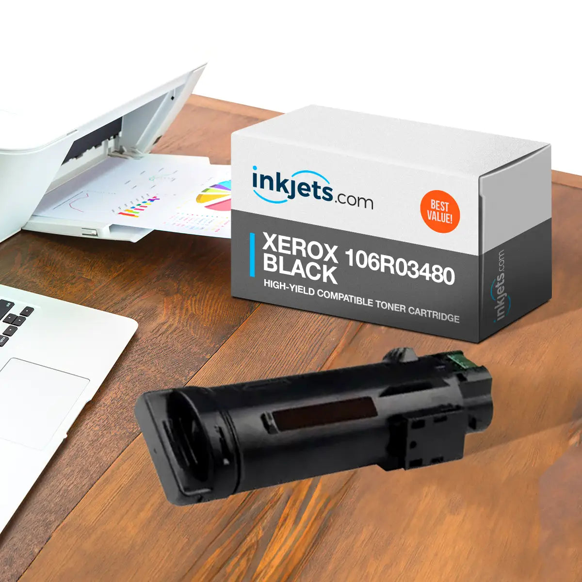 Xerox 106R03480 Black High-Yield Compatible Toner Cartridge