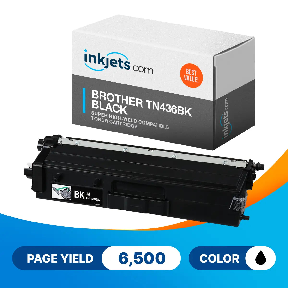 Brother TN436BK Black Super High-Yield Compatible Toner Cartridge