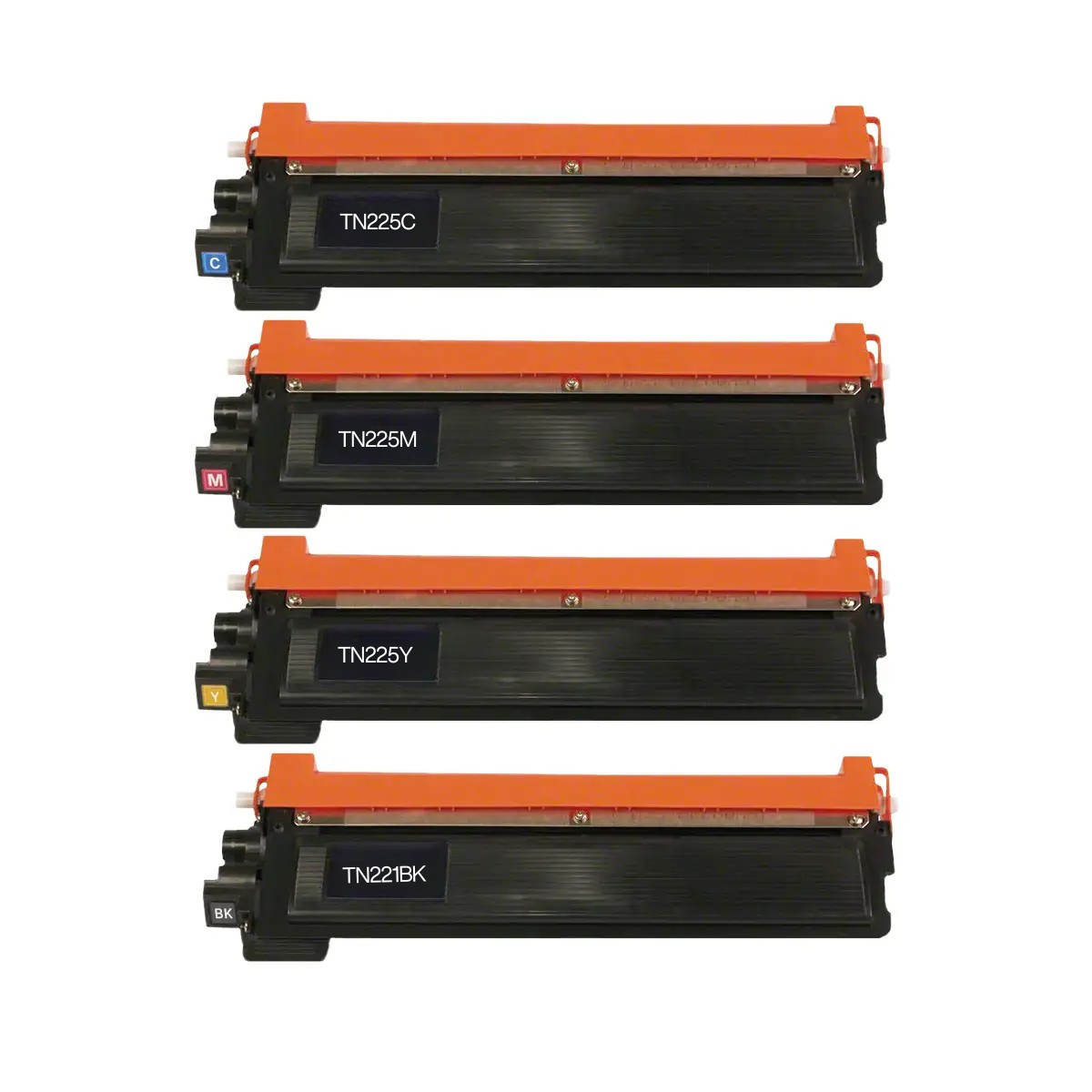 Brother TN221 & TN225 High-Yield Compatible Toner Cartridge 4-Pack Combo