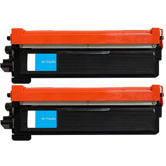 Brother TN210C Cyan Compatible Toner Cartridge Twin Pack