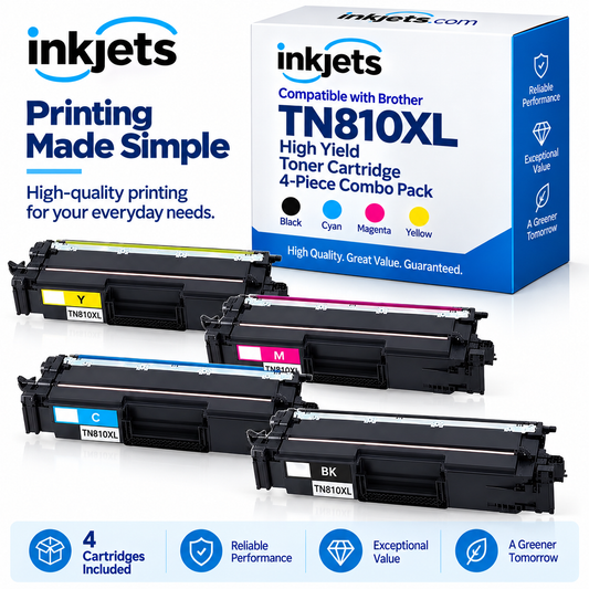 Brother TN810XL Compatible High Yield Toner Cartridge 4-Piece Combo Pack