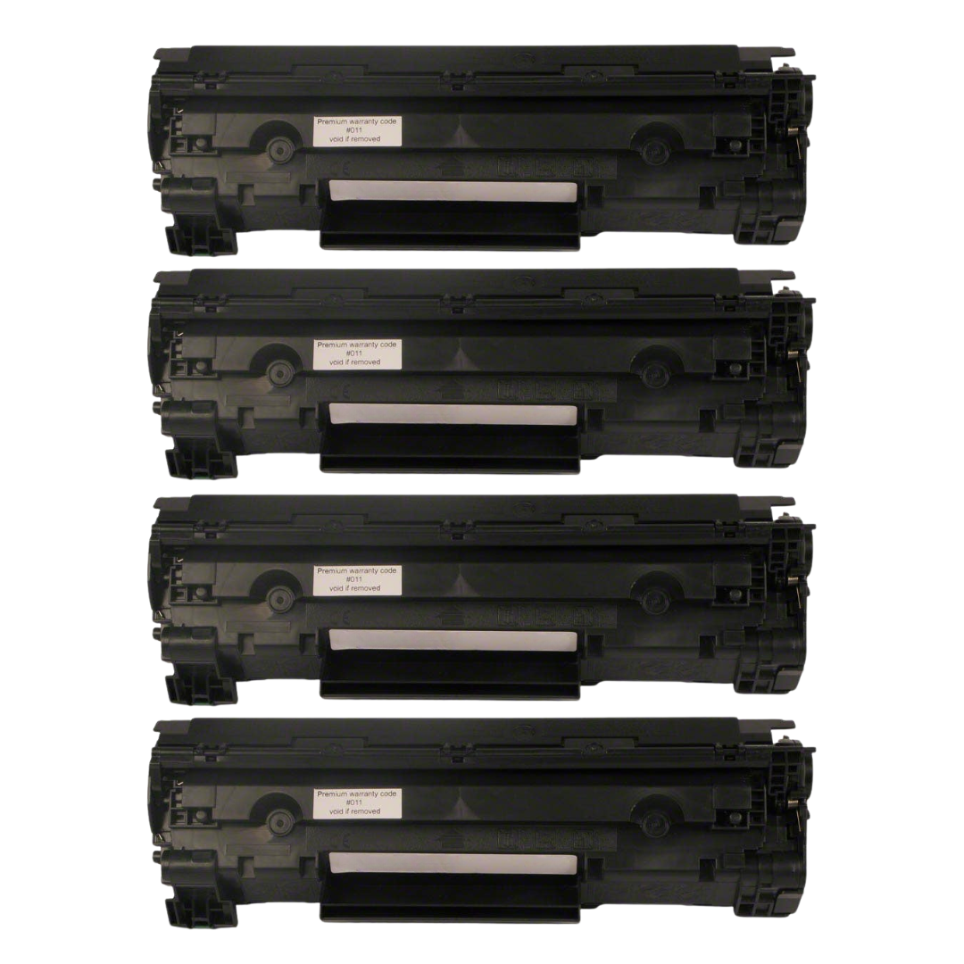 HP 85A (CE285A) Black Jumbo Compatible Toner Cartridge 4-Pack Combo