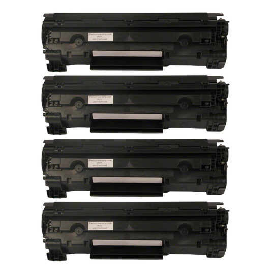 HP 85A (CE285A) Black Jumbo Compatible Toner Cartridge 4-Pack Combo
