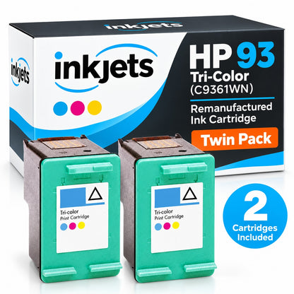 HP 93 Tri-Color (C9361WN) Remanufactured Ink Cartridge Twin Pack