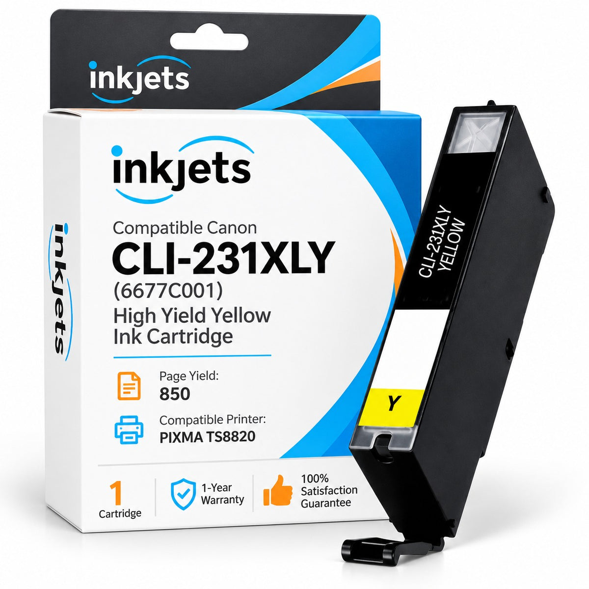 Compatible Canon CLI-231XLY (6677C001) High Yield Yellow Ink Cartridge