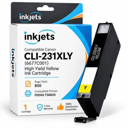 Compatible Canon CLI-231XLY (6677C001) High Yield Yellow Ink Cartridge
