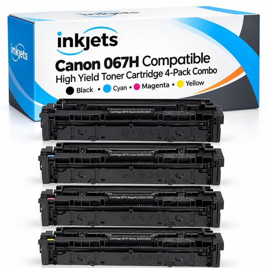Canon 067H Compatible High Yield Toner Cartridge 4-Pack Combo