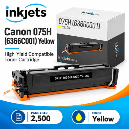 Canon 075H (6366C001) Yellow High-Yield Compatible Toner Cartridge