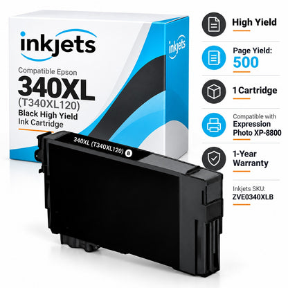 Compatible Epson 340XL (T340XL120) Black High Yield Ink Cartridge