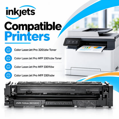 HP 218X (W2182X) Yellow High Yield Compatible Toner Cartridge