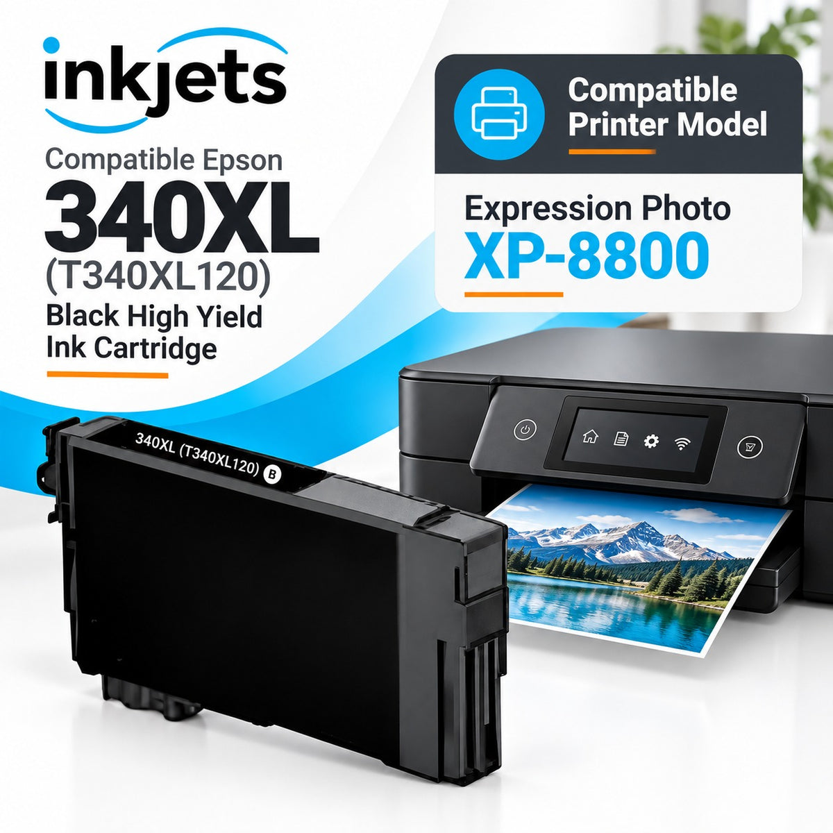 Compatible Epson 340XL (T340XL120) Black High Yield Ink Cartridge