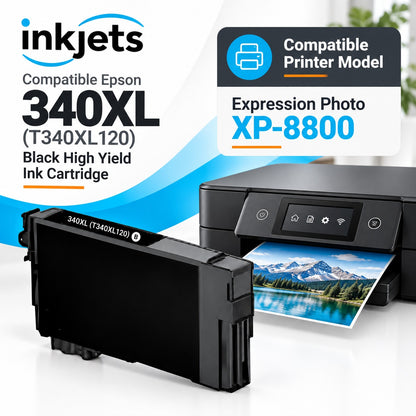 Compatible Epson 340XL (T340XL120) Black High Yield Ink Cartridge