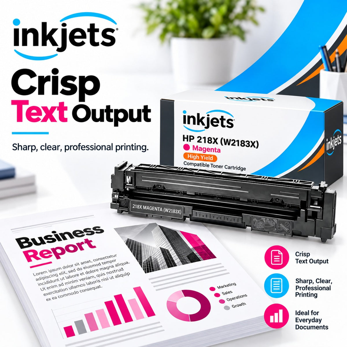 HP 218X (W2183X) Magenta High Yield Compatible Toner Cartridge