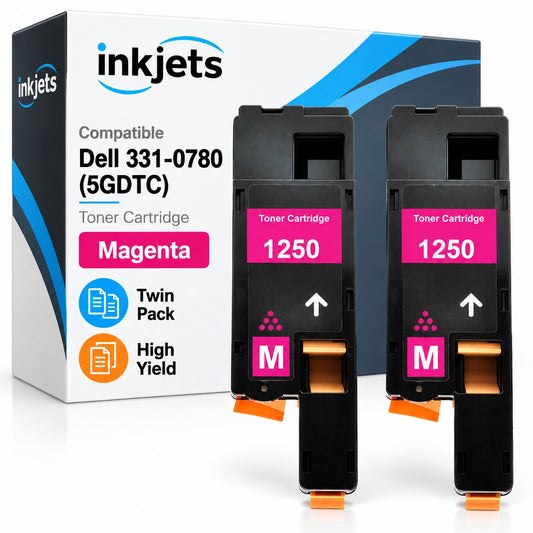 Dell 331-0780 (5GDTC) Magenta High-Yield Compatible Toner Cartridge Twin Pack