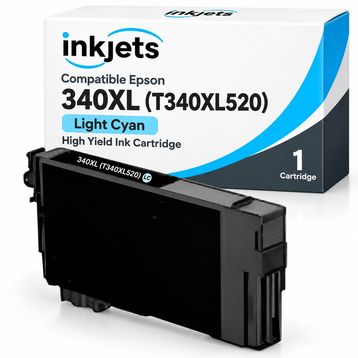 Compatible Epson 340XL (T340XL520) Light Cyan High Yield Ink Cartridge