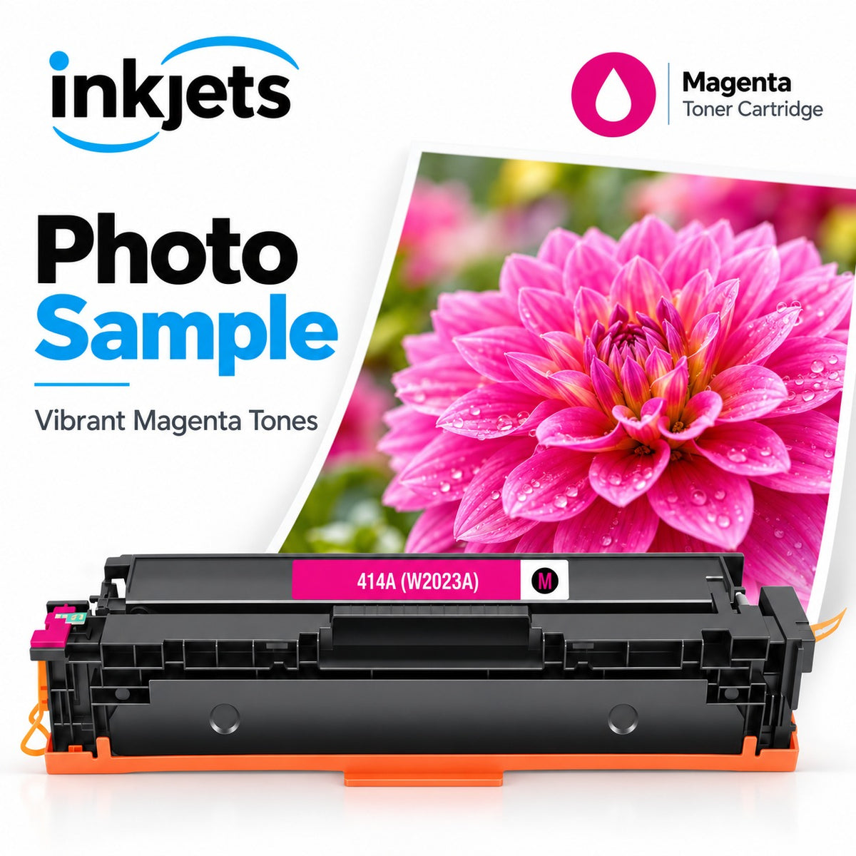 Compatible HP 414A (W2023A) Standard Yield Magenta Toner Cartridge