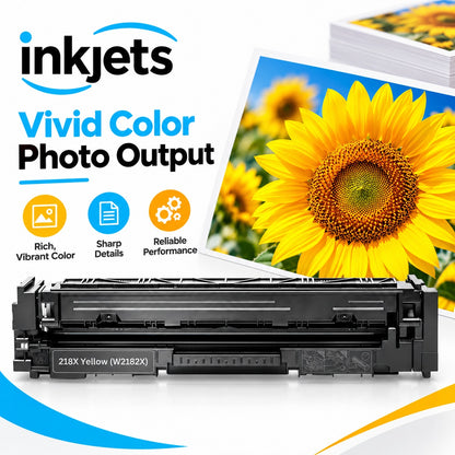 HP 218X (W2182X) Yellow High Yield Compatible Toner Cartridge