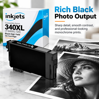 Compatible Epson 340XL (T340XL120) Black High Yield Ink Cartridge
