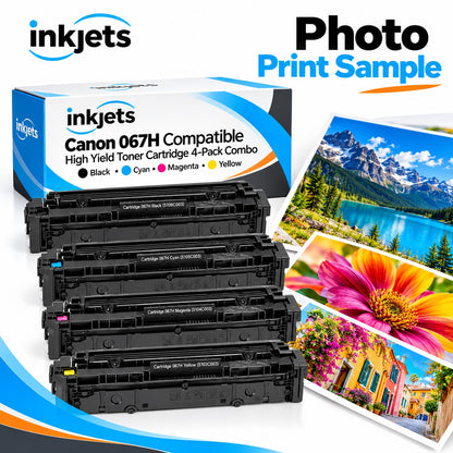 Canon 067H Compatible High Yield Toner Cartridge 4-Pack Combo