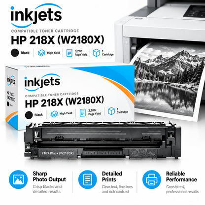 HP 218X (W2180X) Black High Yield Compatible Toner Cartridge