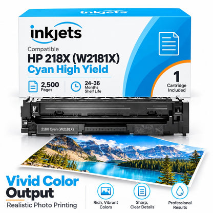 HP 218X (W2181X) Cyan High Yield Compatible Toner Cartridge