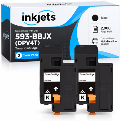Dell 593-BBJX (DPV4T) Black Compatible Toner Cartridge Twin Pack