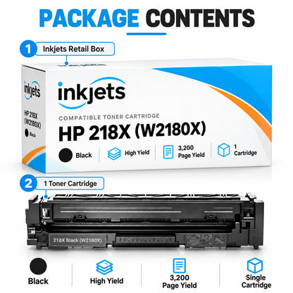 HP 218X (W2180X) Black High Yield Compatible Toner Cartridge