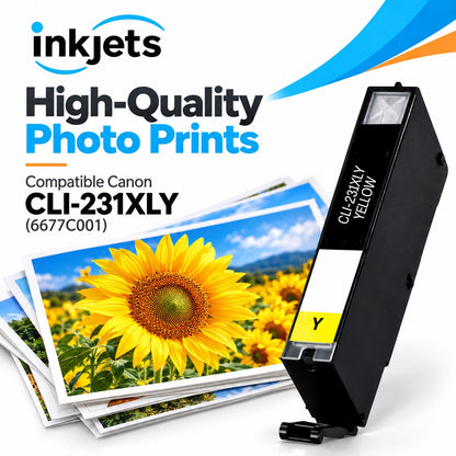Compatible Canon CLI-231XLY (6677C001) High Yield Yellow Ink Cartridge