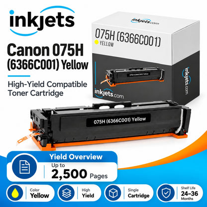 Canon 075H (6366C001) Yellow High-Yield Compatible Toner Cartridge