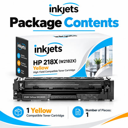 HP 218X (W2182X) Yellow High Yield Compatible Toner Cartridge