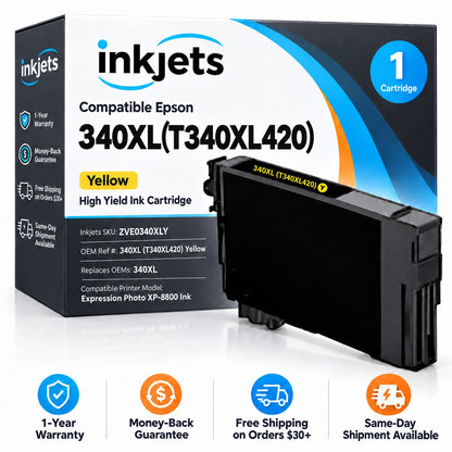 Compatible Epson 340XL (T340XL420) Yellow High Yield Ink Cartridge