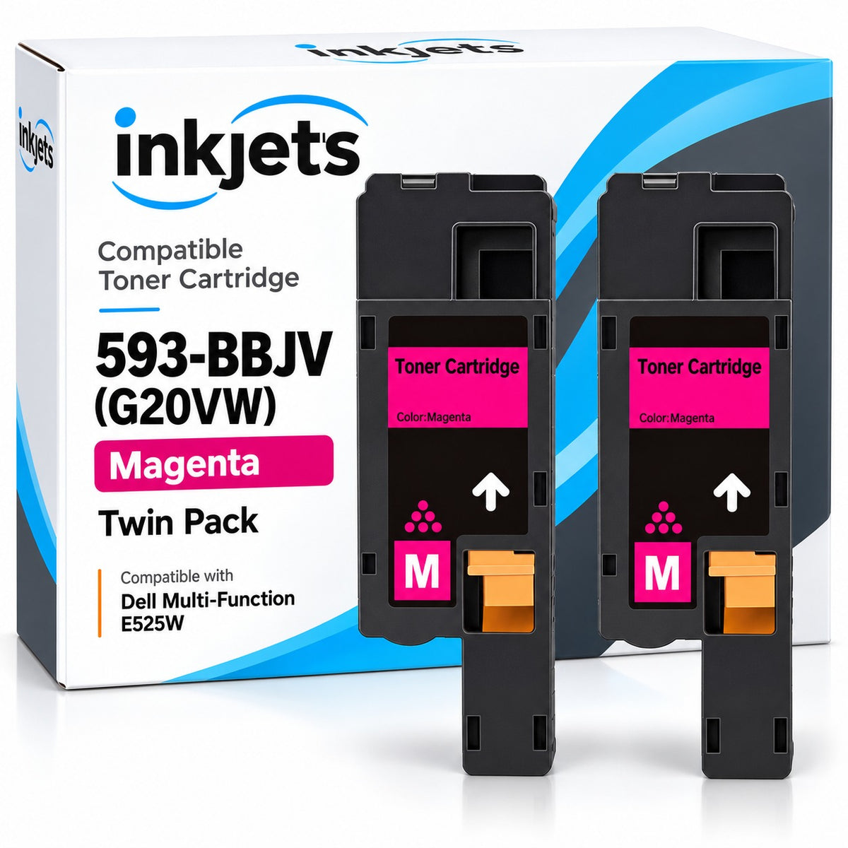 Dell 593-BBJV (G20VW) Magenta Compatible Toner Cartridge Twin Pack