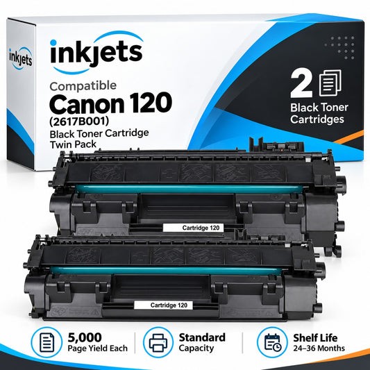 Canon 120 (2617B001) Black Compatible Toner Cartridge Twin Pack