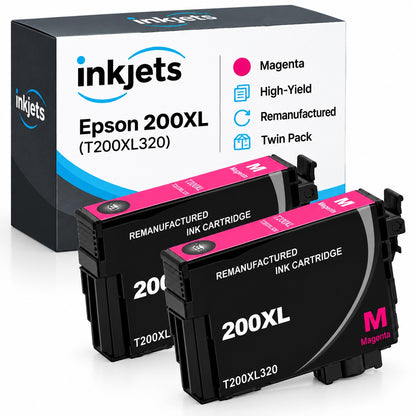 Epson 200XL (T200XL320) Magenta High-Yield Remanufactured Ink Cartridge Twin Pack