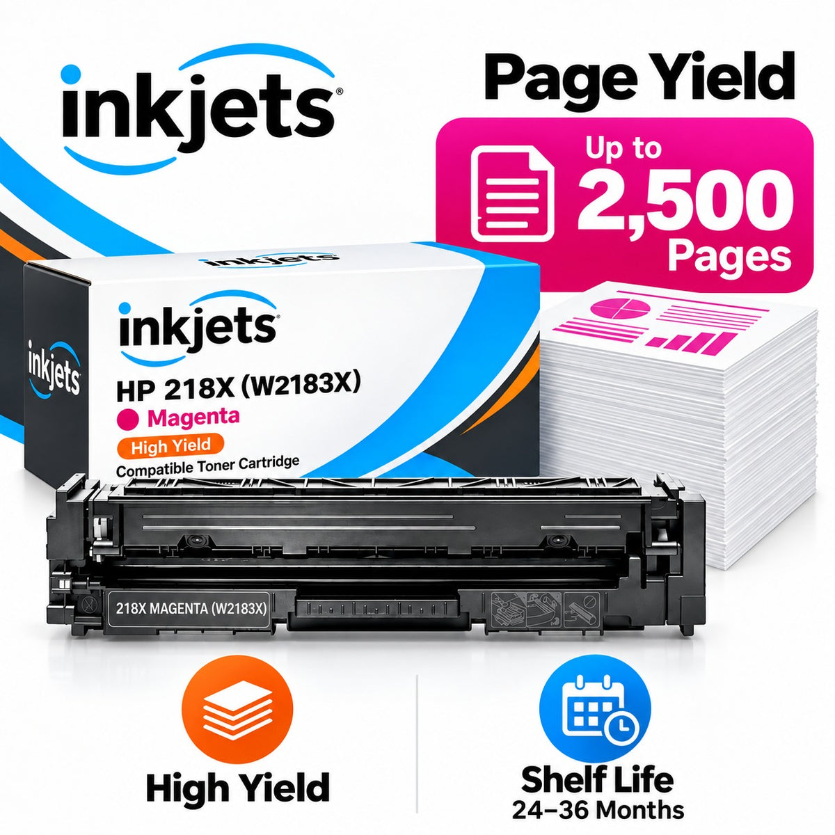 HP 218X (W2183X) Magenta High Yield Compatible Toner Cartridge