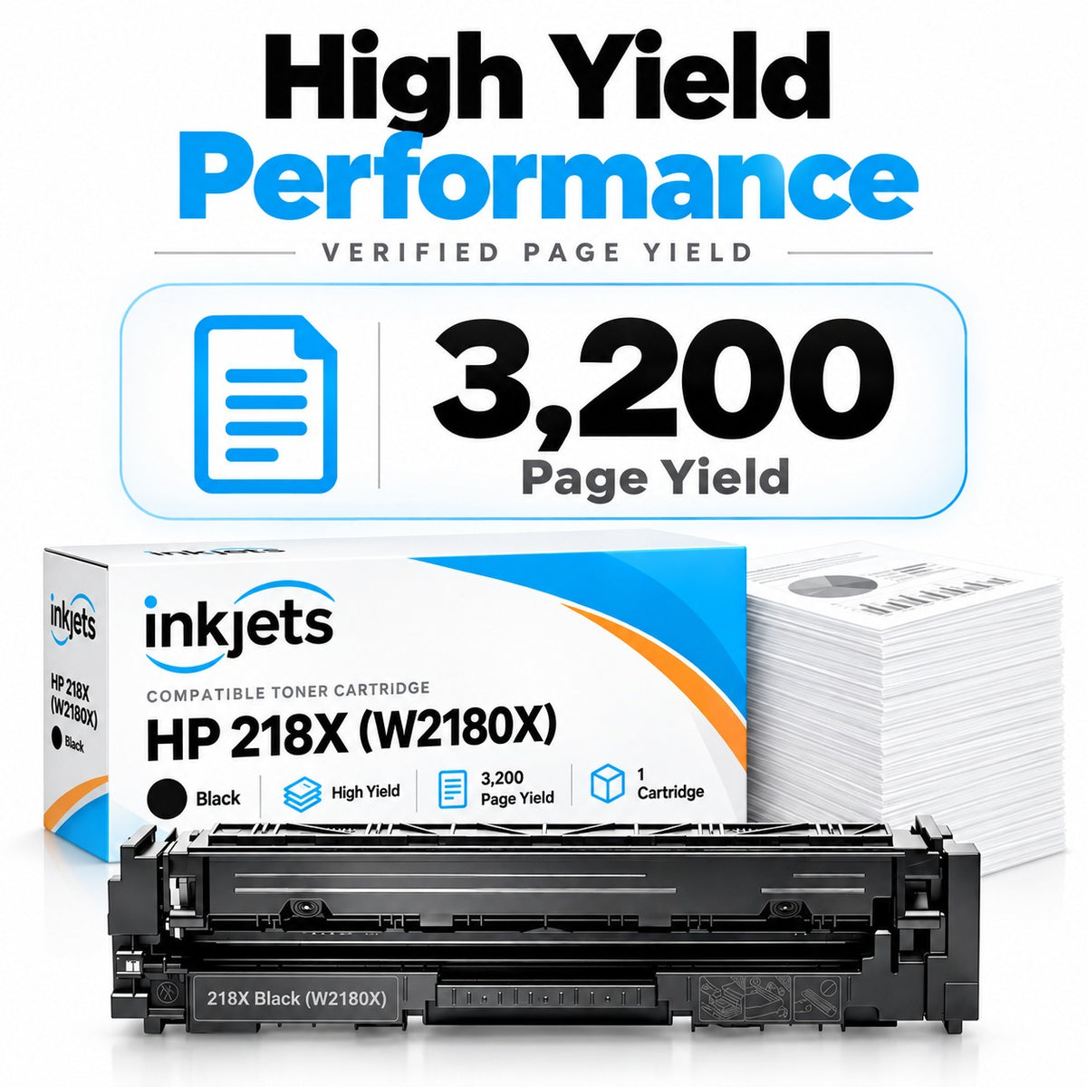 HP 218X (W2180X) Black High Yield Compatible Toner Cartridge