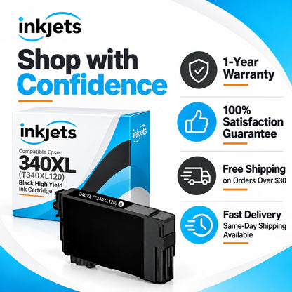 Compatible Epson 340XL (T340XL120) Black High Yield Ink Cartridge