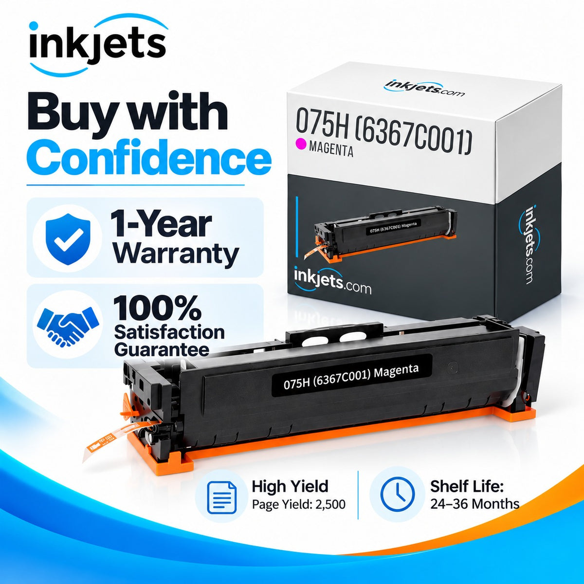 Canon 075H (6367C001) Magenta High-Yield Compatible Toner Cartridge