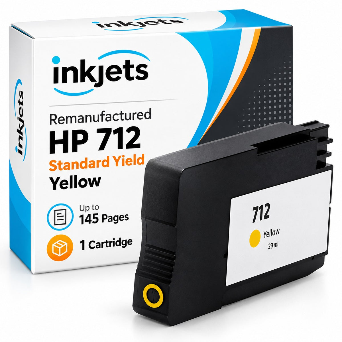 Remanufactured HP 712 Standard Yield Yellow Ink Cartridge